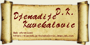 Đenadije Kuvekalović vizit kartica
